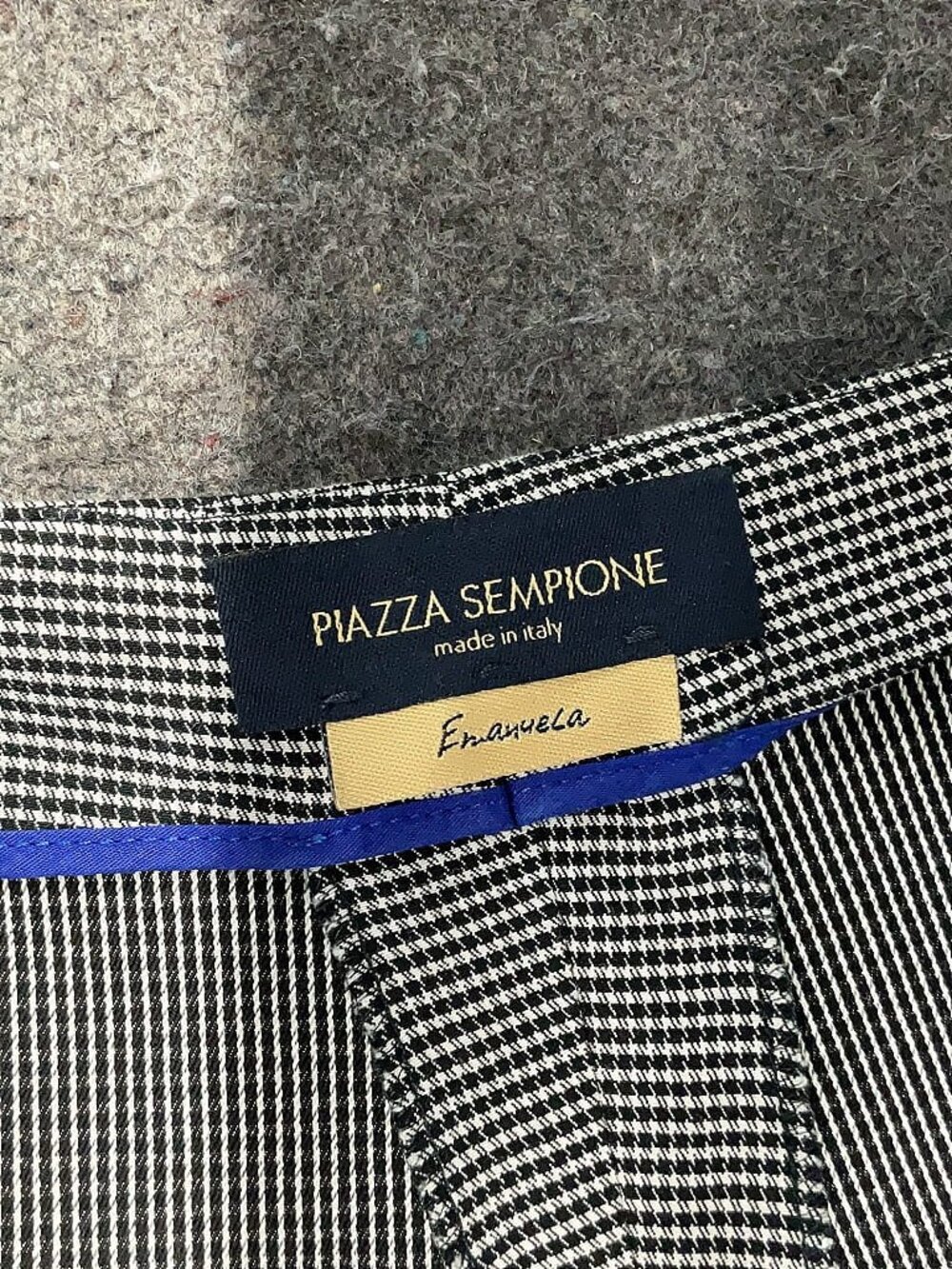 Piazza Sempione Emanuela Houndstooth Dress Pants EU 48 / US 12 Gray - Picture 4 of 6